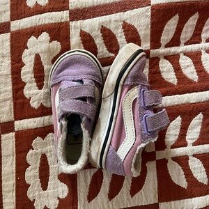 Kids Purple Velcro Sneakers